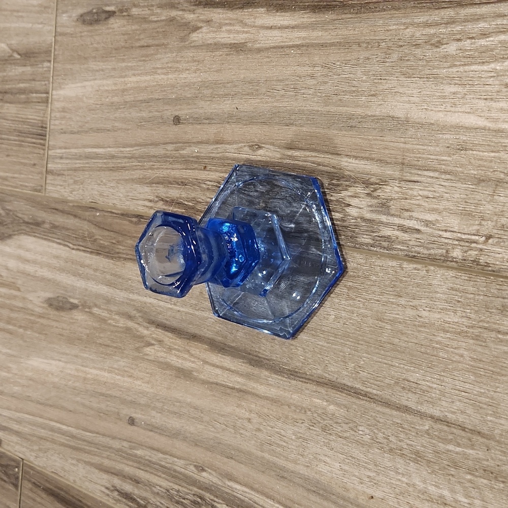 Blue candlestick